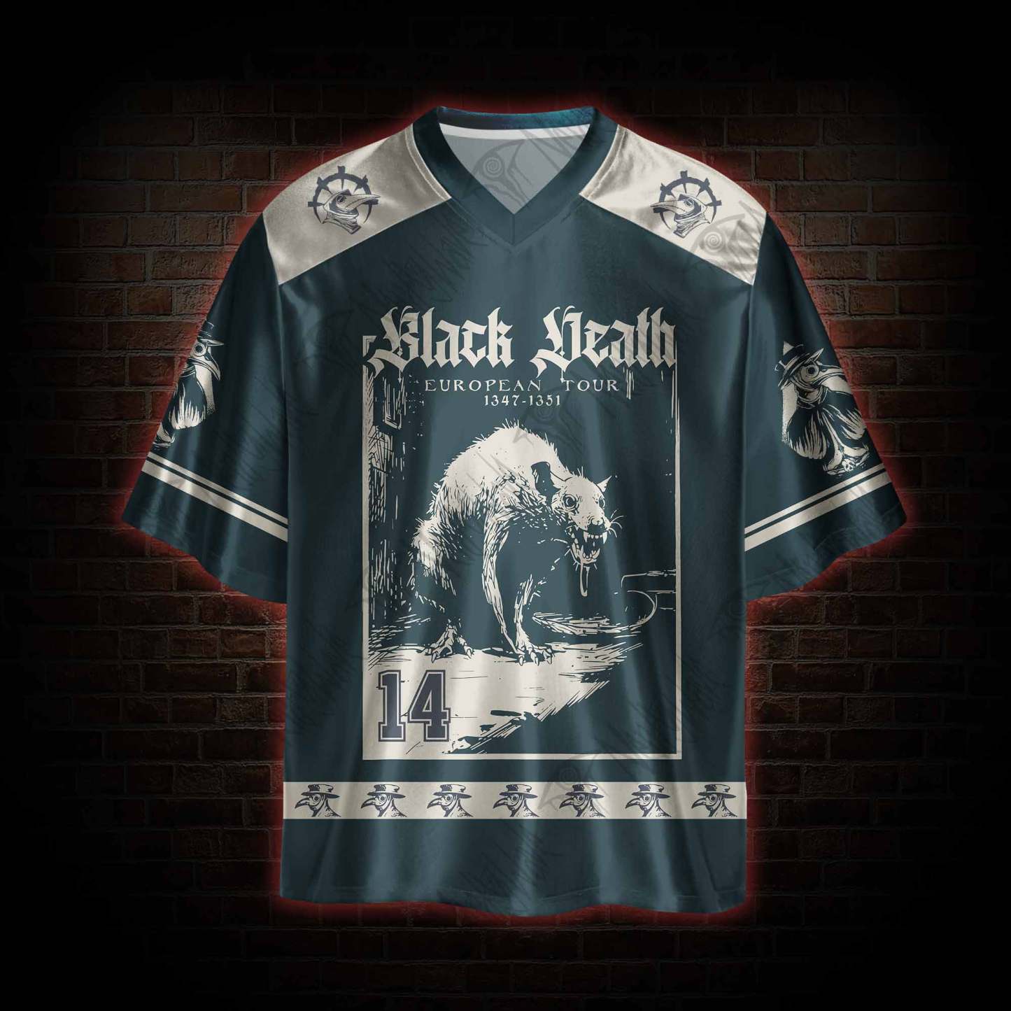Black Death European Tour1347-1351 Oversized Jersey