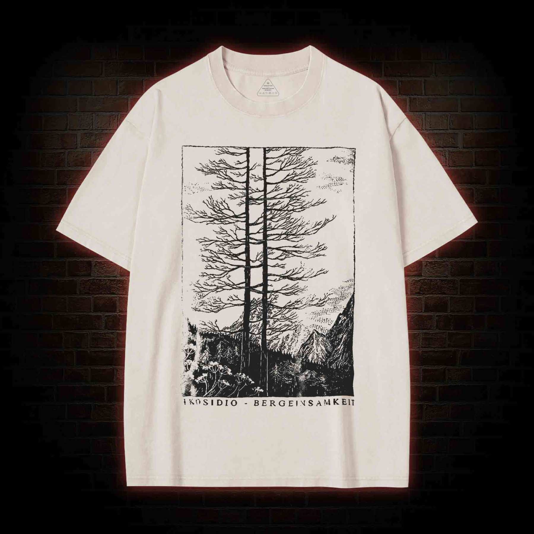 Ikosidio Bergeinsamkeit Washed T-shirt