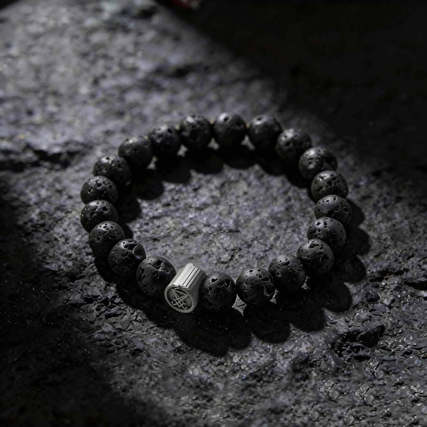 Lucifer Lava Stone Beaded Bracelet