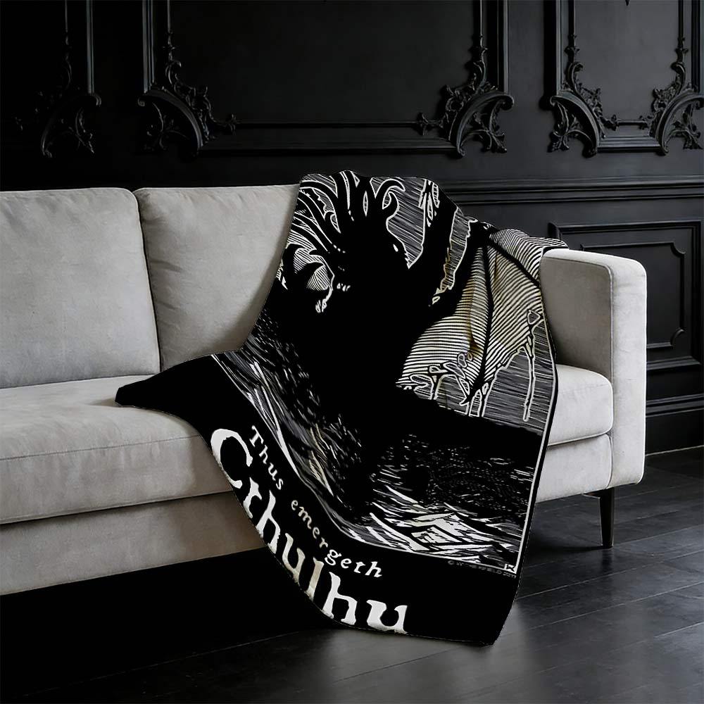 Thus Emergeth Cthulhu Flannel Blanket