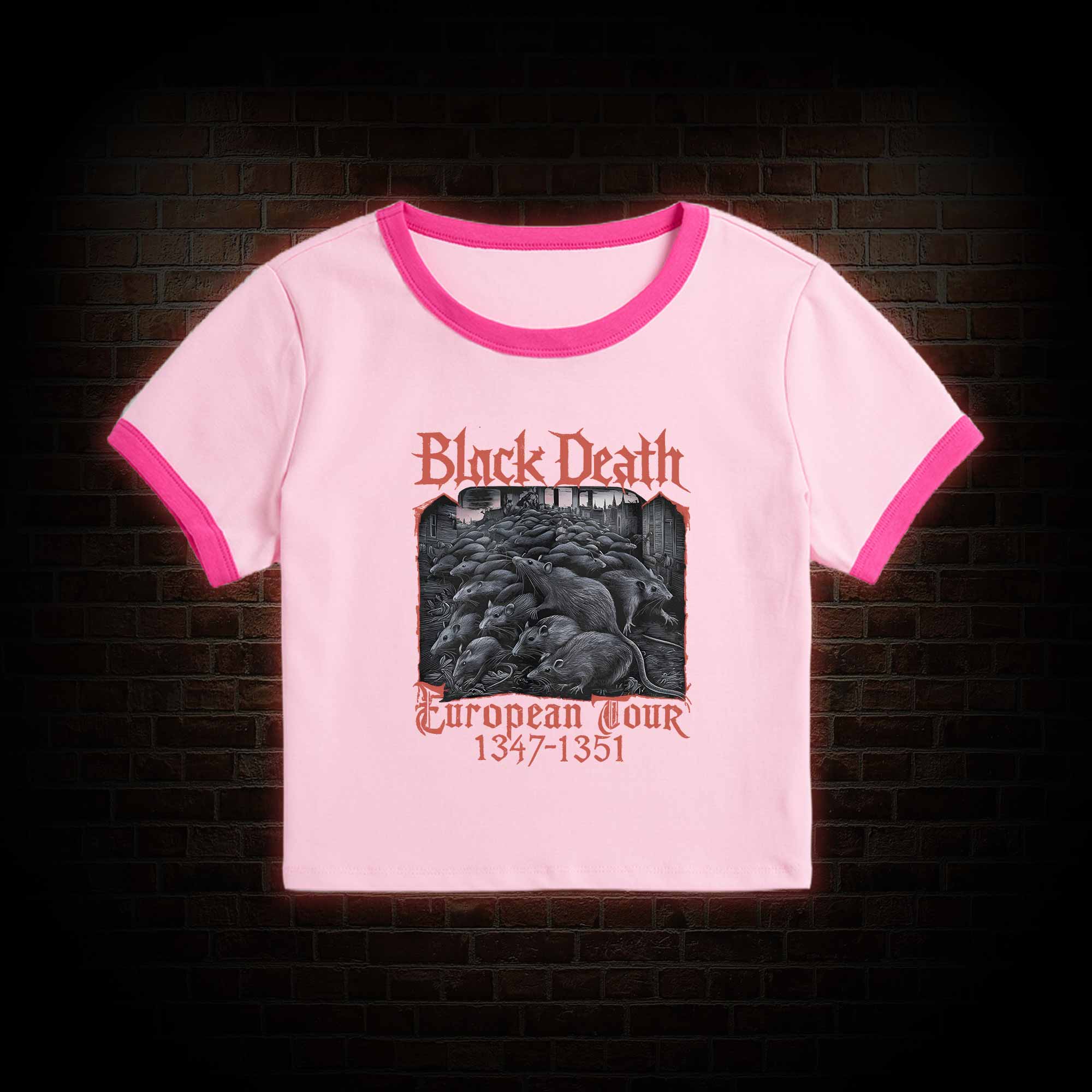 Vintage Black Death European Tour Baby Tee