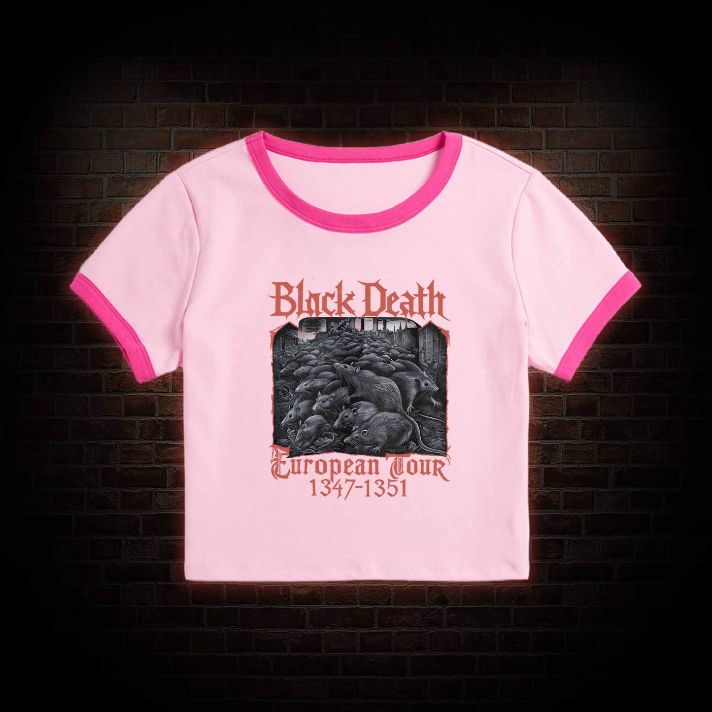 Vintage Black Death European Tour Baby Tee