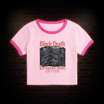 Vintage Black Death European Tour Baby Tee