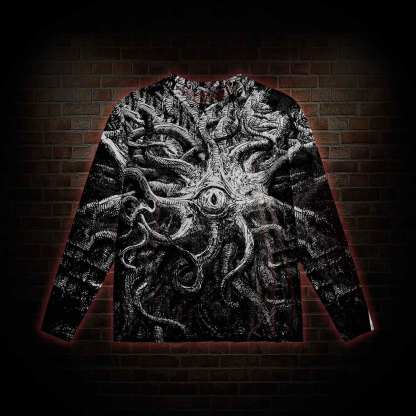 Mysterious Tentacle Mesh Long Sleeve Top