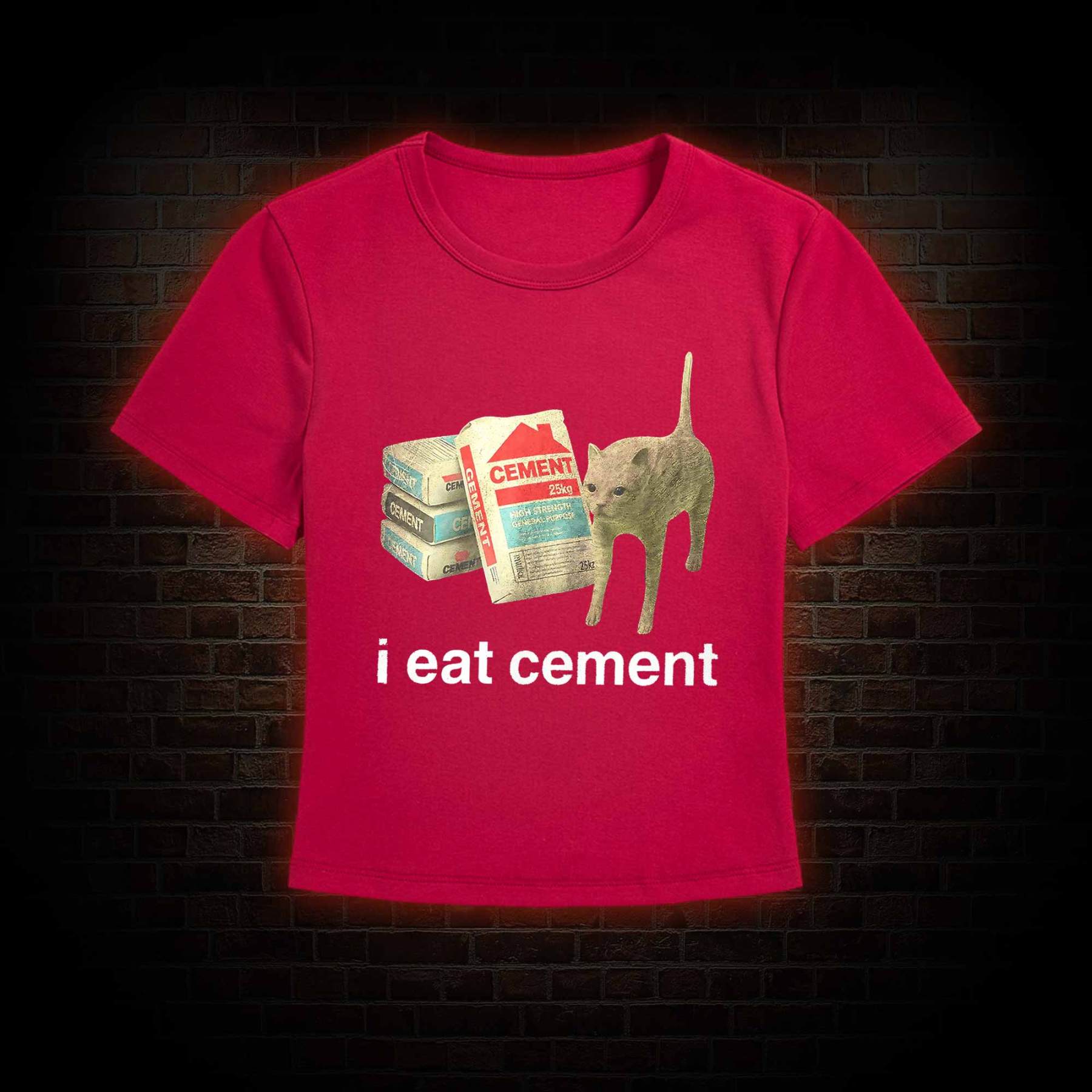 I Eat Cement Slim Fit T-Shirt