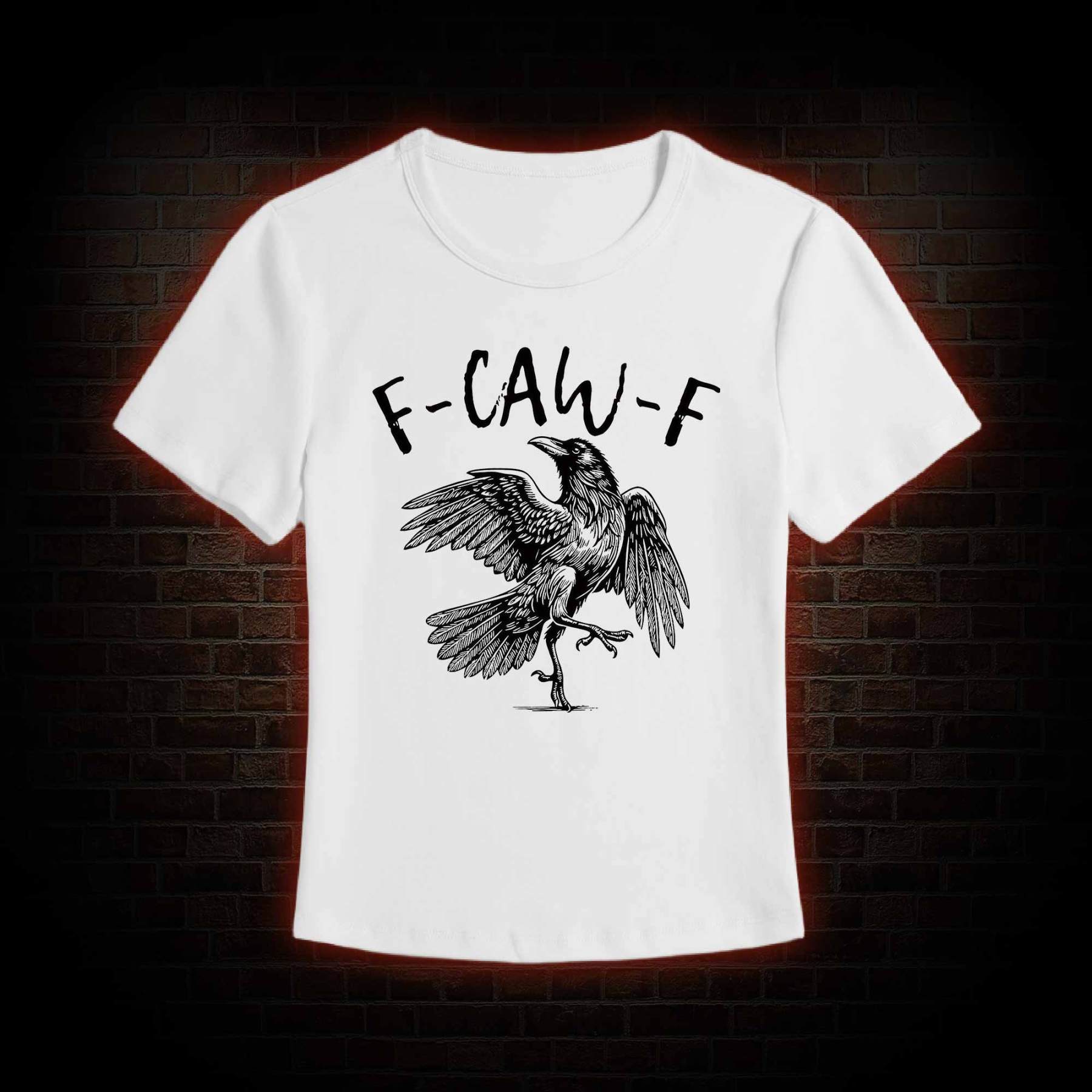F-caw-f Funny Slim Fit T-Shirt