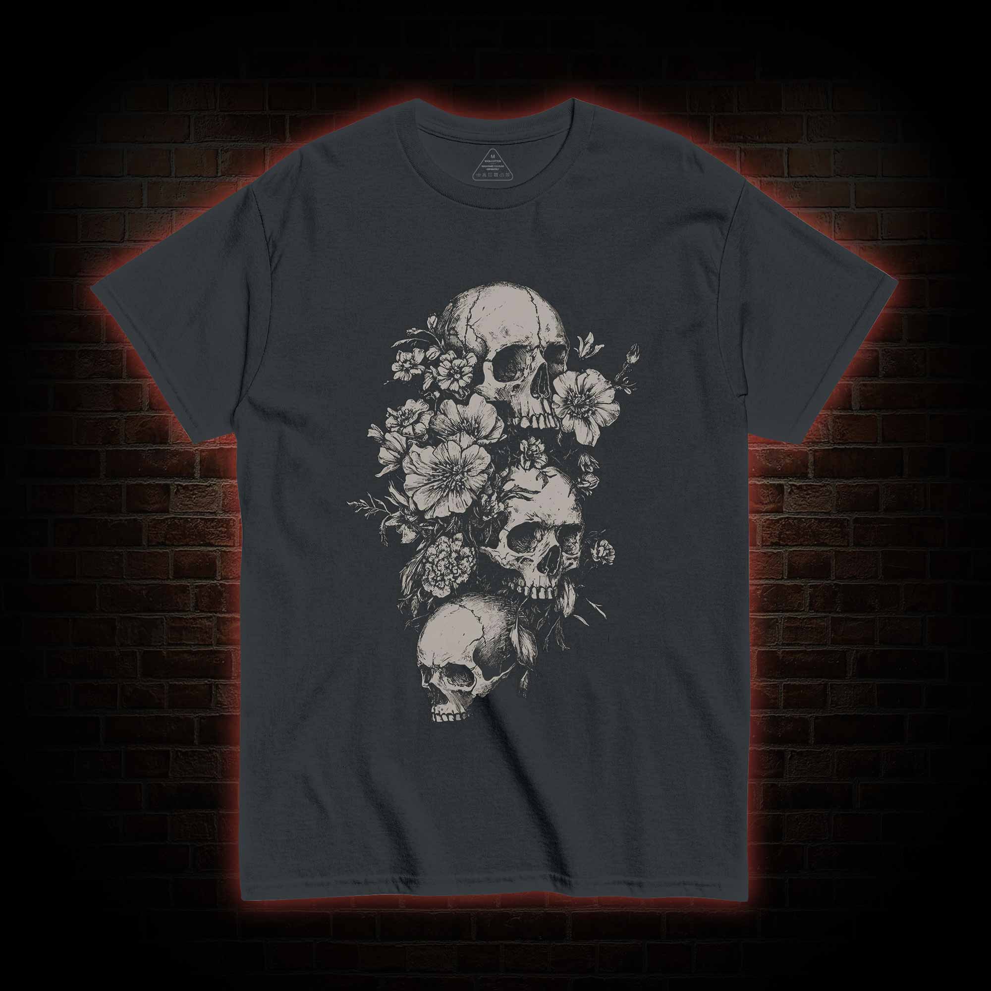 Floral Skull Gothic T-shirt