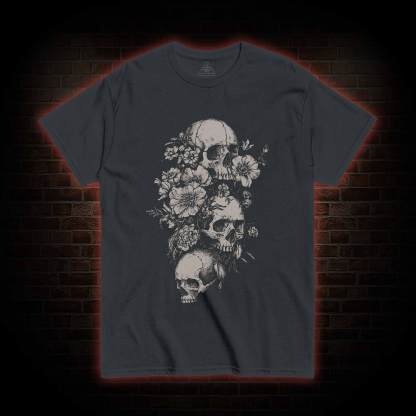 Floral Skull Gothic T-shirt