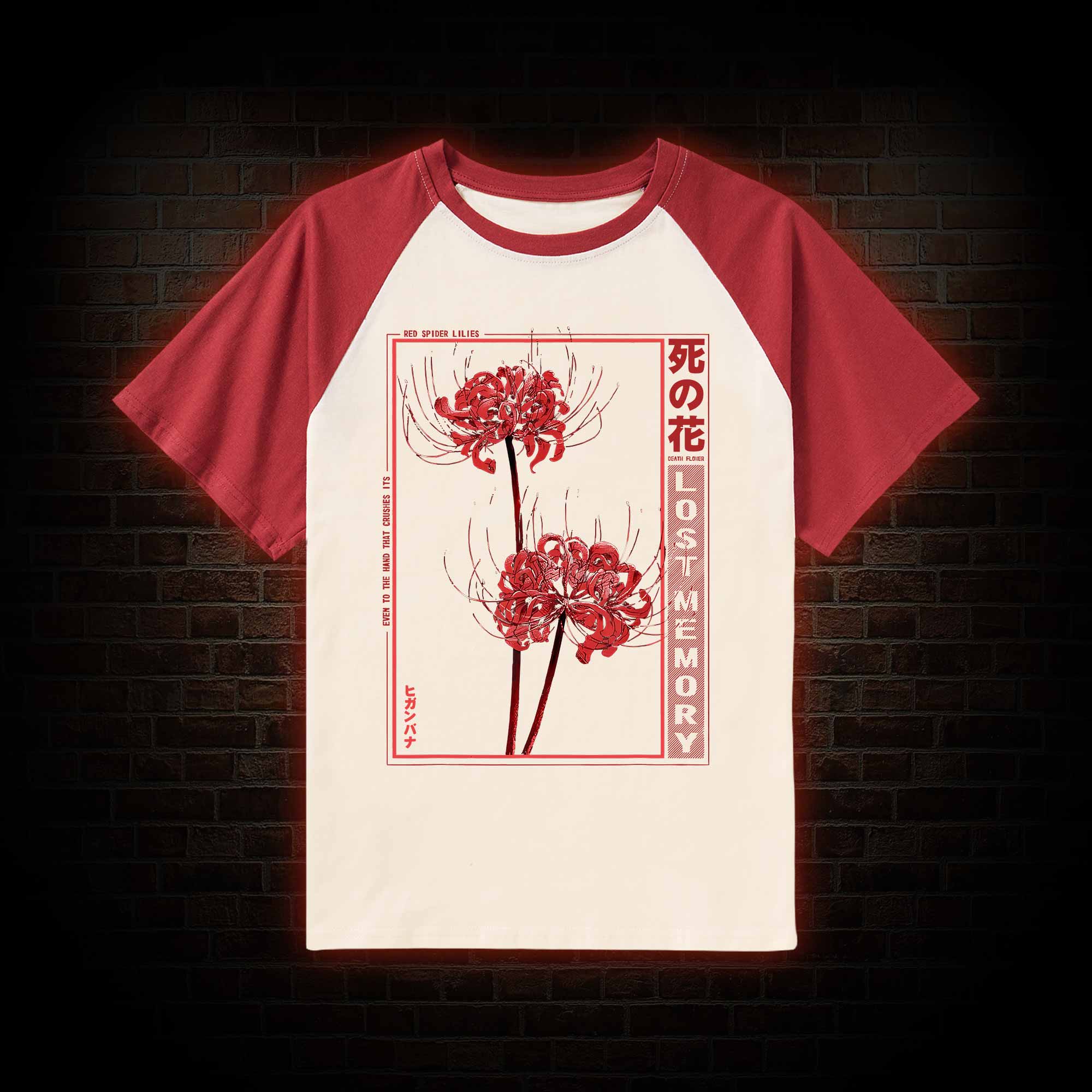 Red Spider Lily Raglan T-shirt