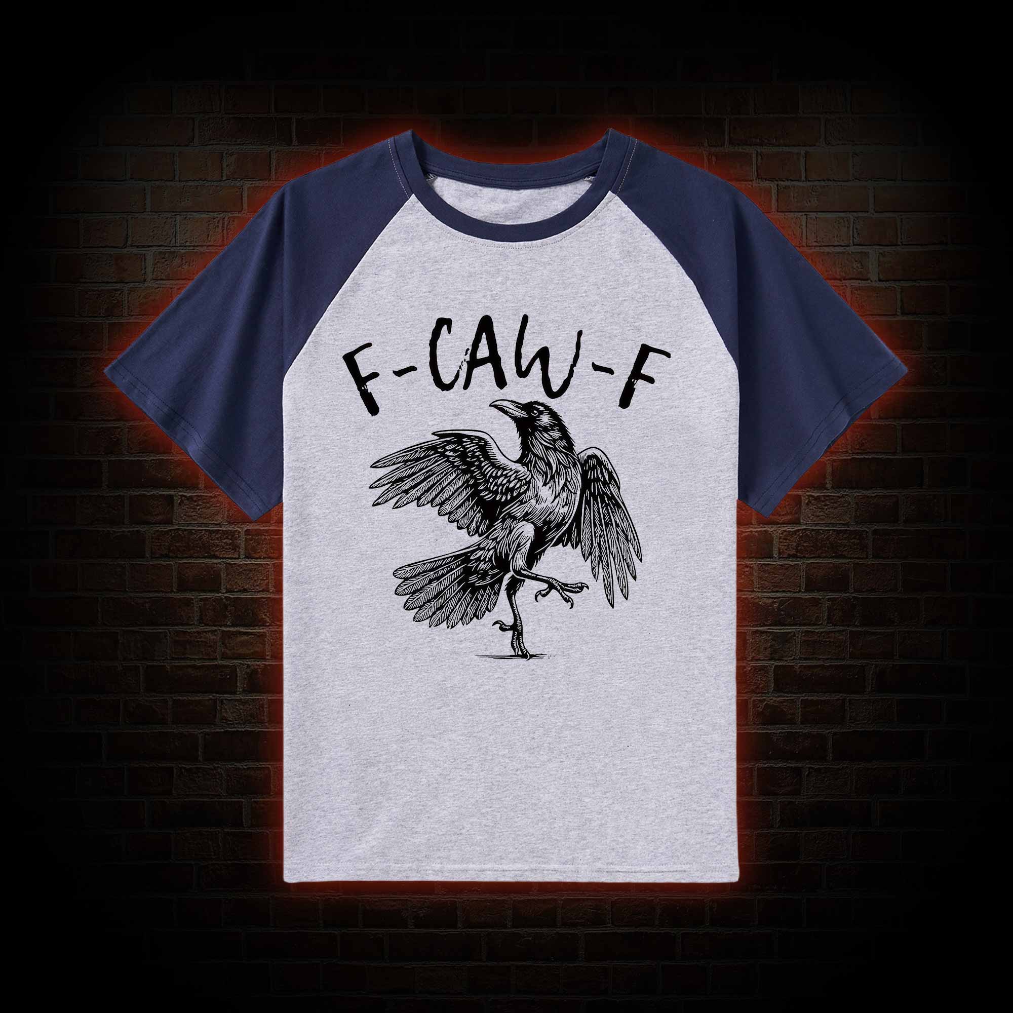 F-caw-f Funny Raglan T-shirt