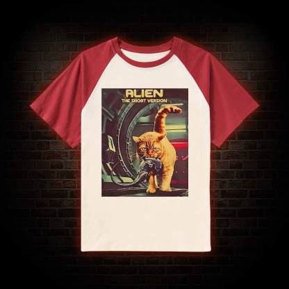 Alien Cat Raglan T-shirt