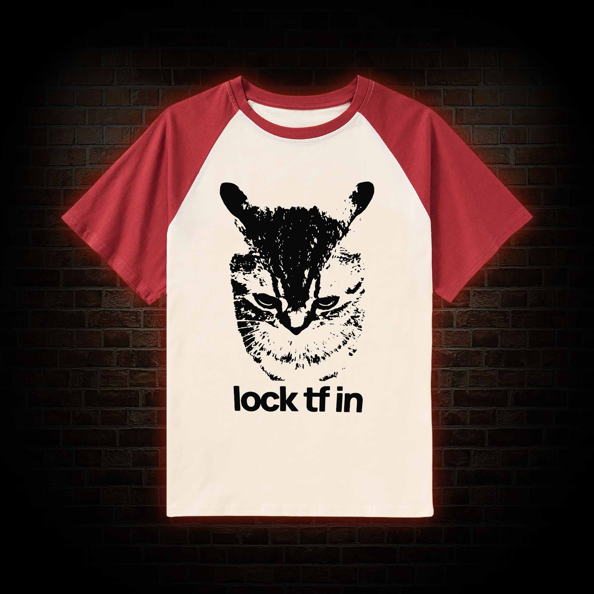 Lock TF in Cat Raglan T-shirt