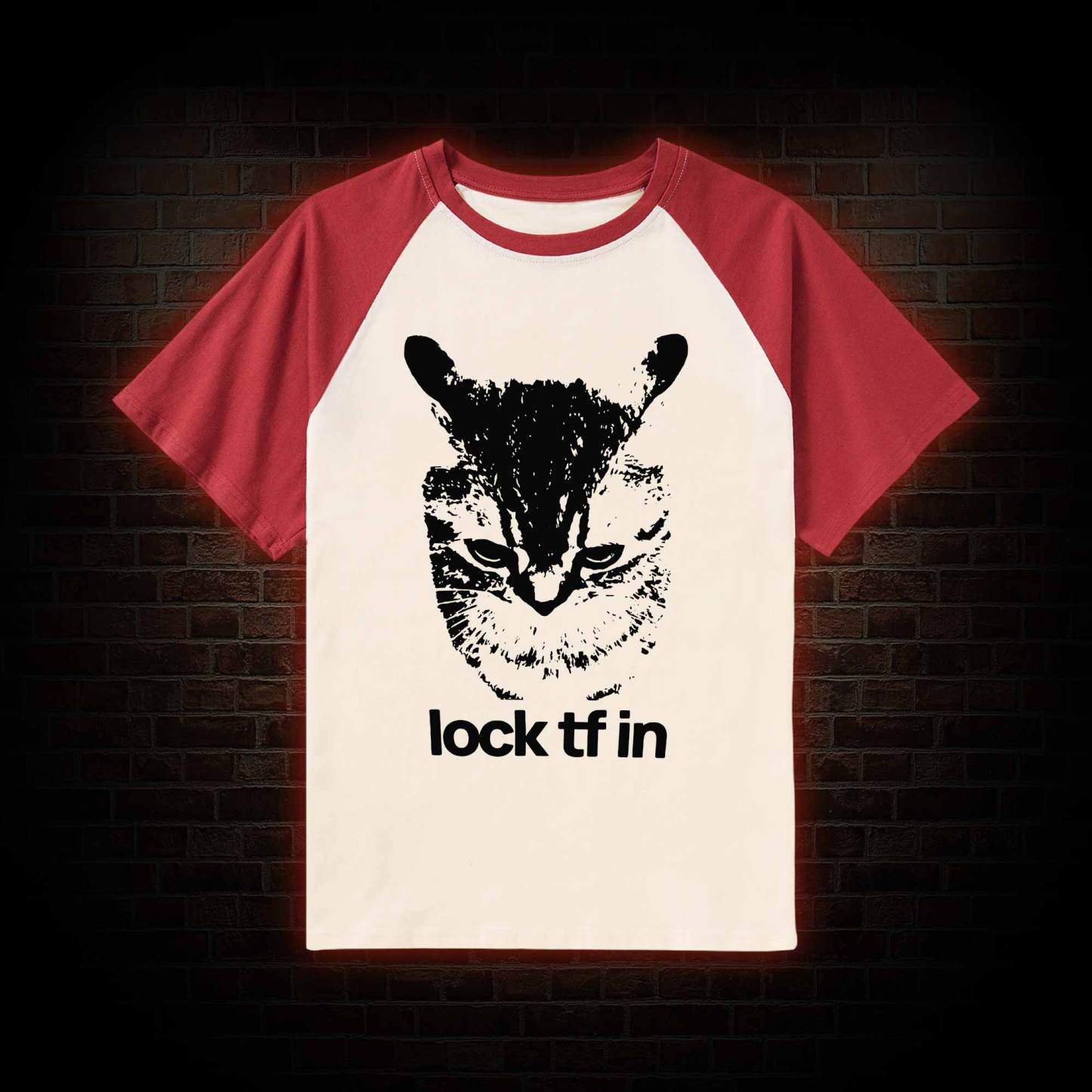 Lock TF in Cat Raglan T-shirt