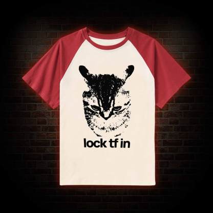 Lock TF in Cat Raglan T-shirt