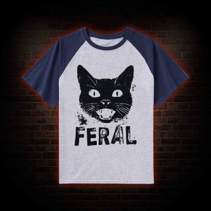 Feral Cat Raglan T-shirt