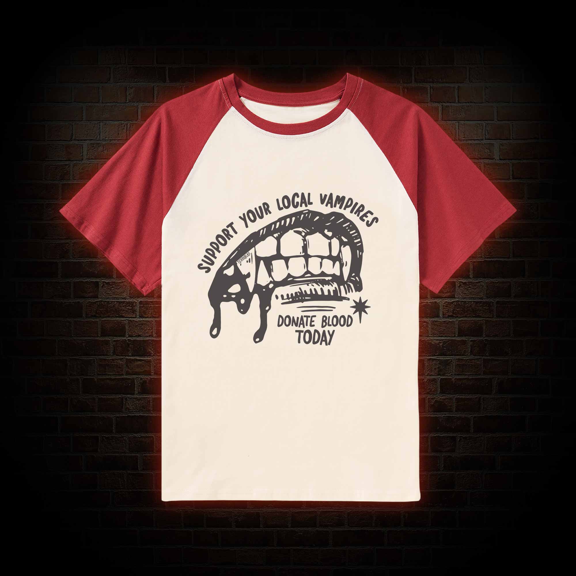 Support Local Vampires Raglan T-shirt