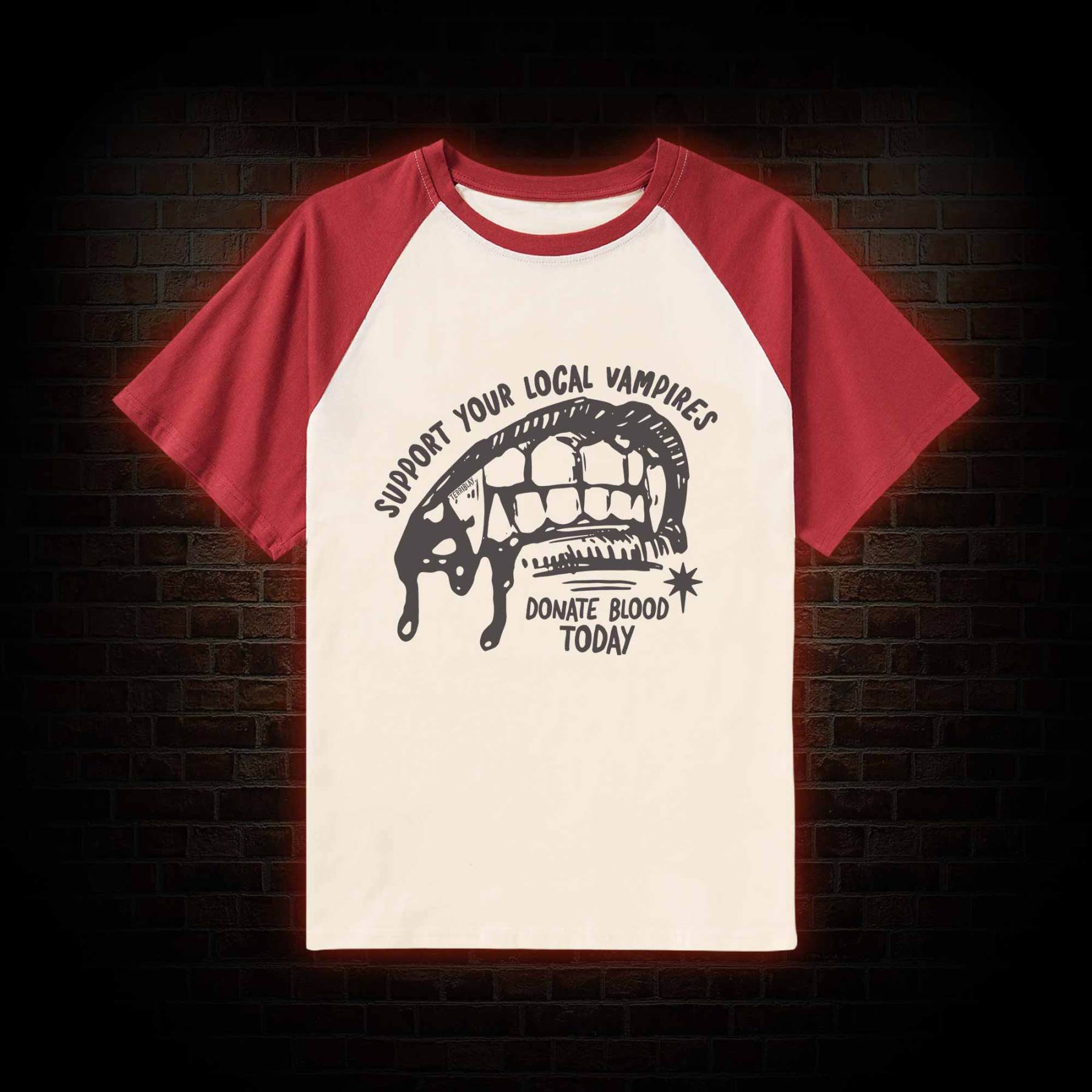 Support Local Vampires Raglan T-shirt