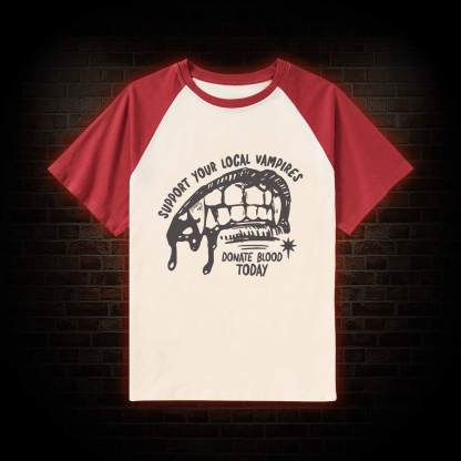 Support Local Vampires Raglan T-shirt