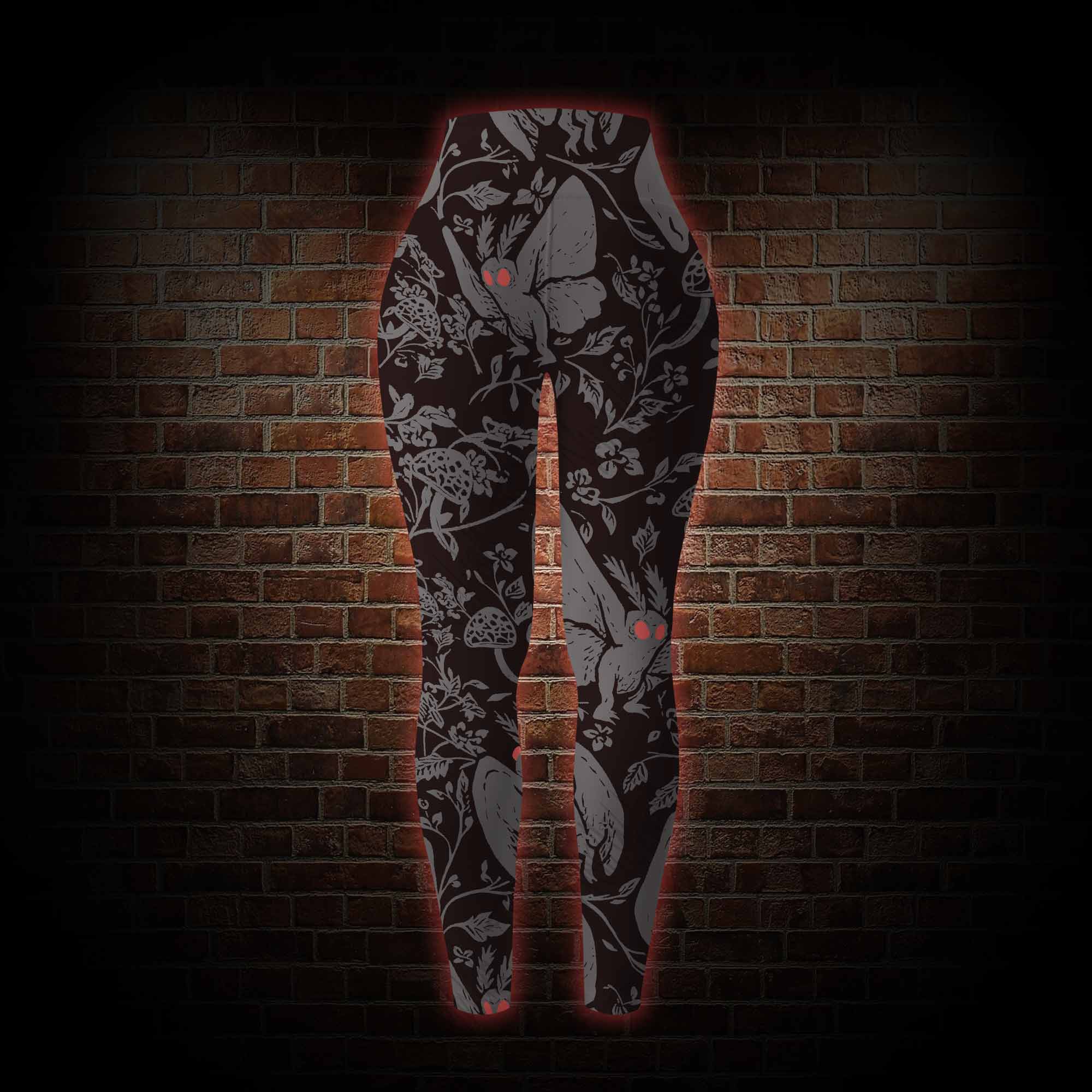 Mothman in the Jungle Women's Tight-Fitting Pants