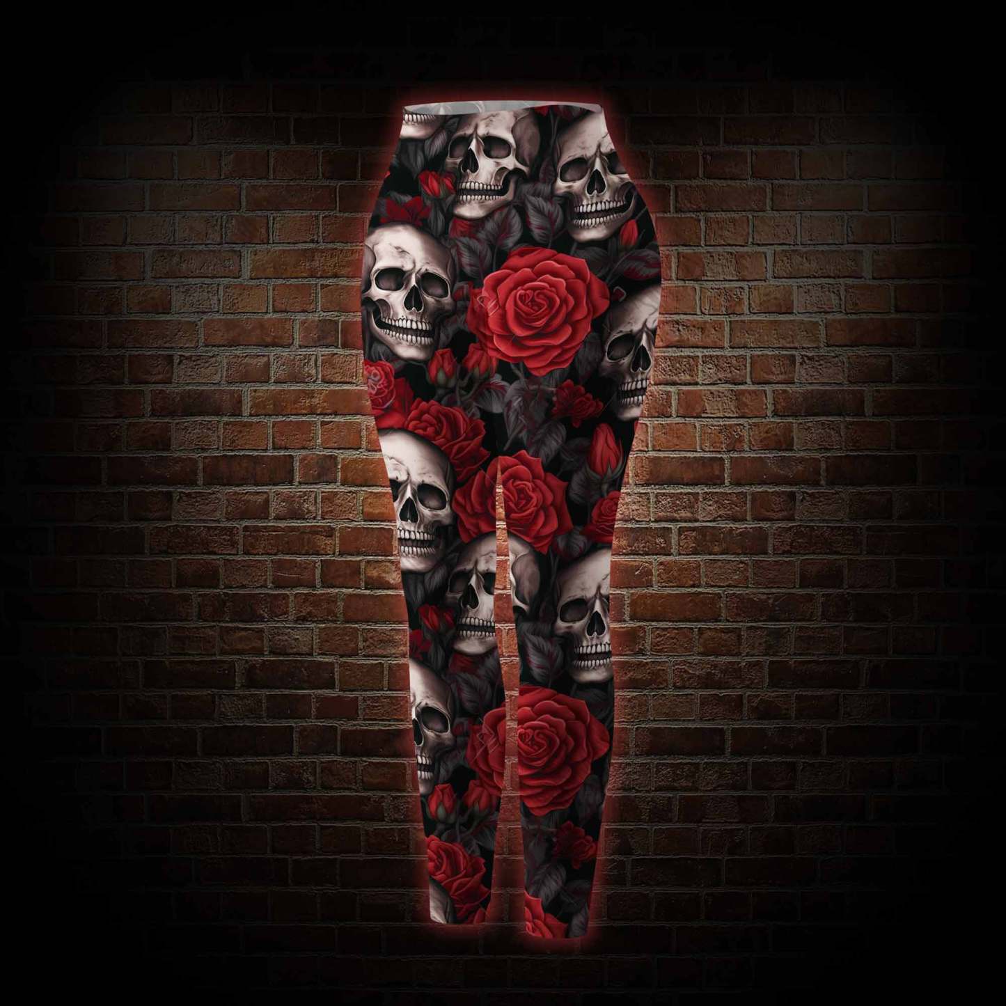 Skull and Roses Women's Tight-Fitting Pants