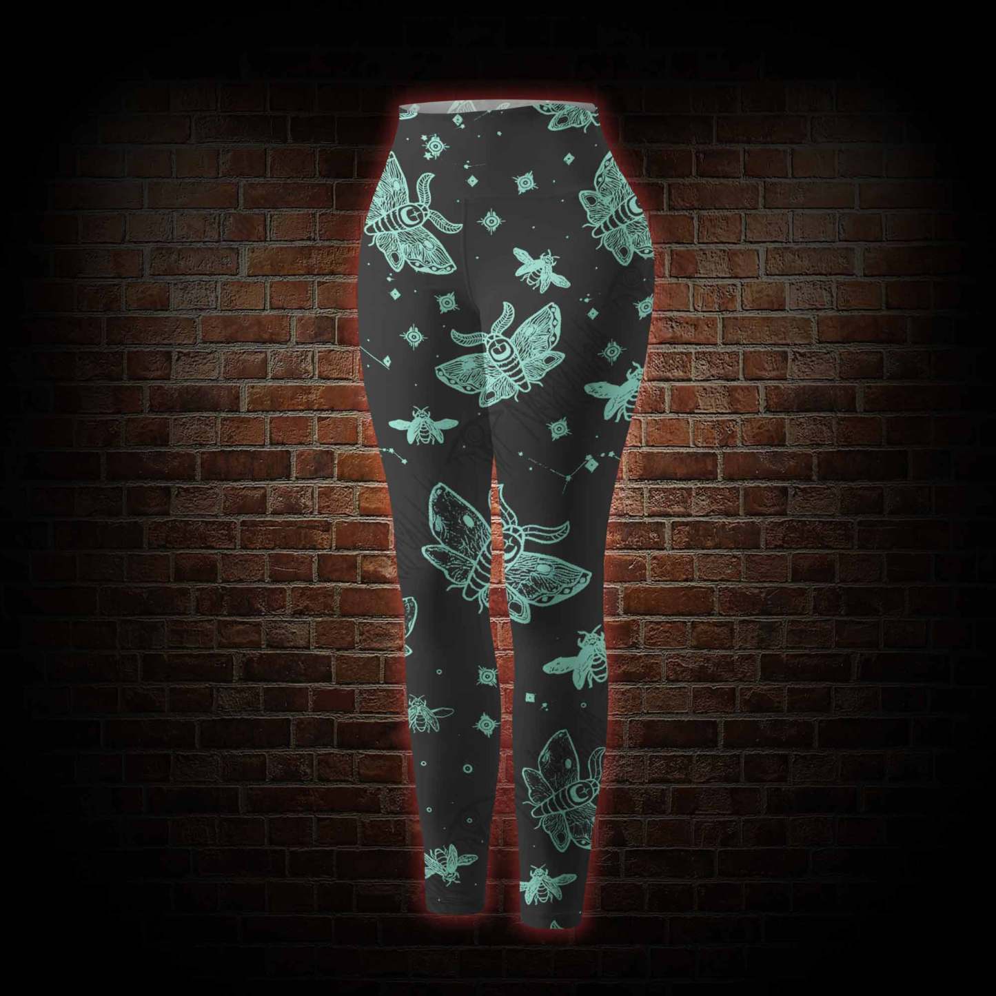 Midnight Flying Insects Women's Tight-Fitting Pants