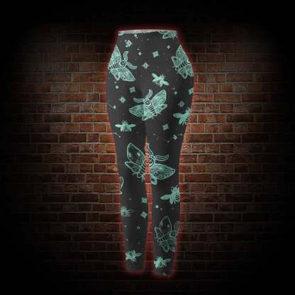 Midnight Flying Insects Women's Tight-Fitting Pants