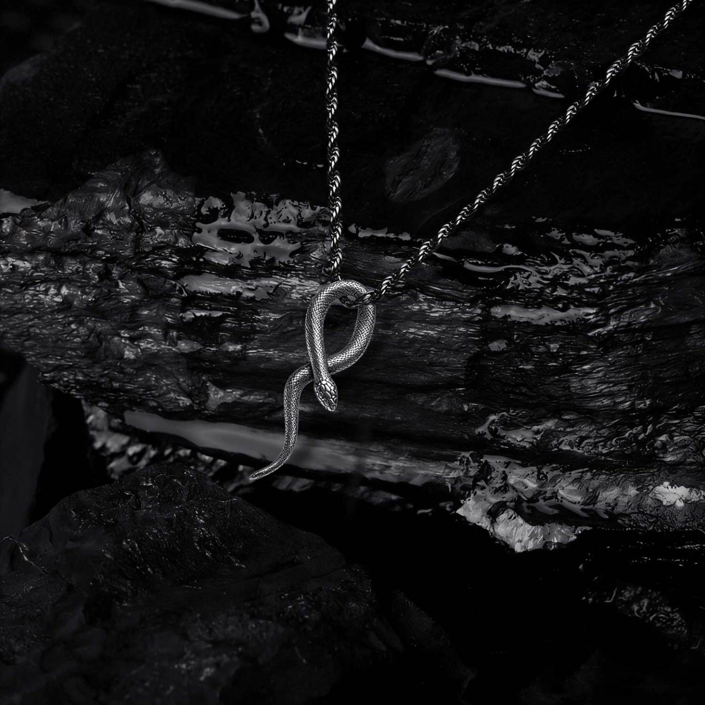 Gothic Snake Sculptural Necklace