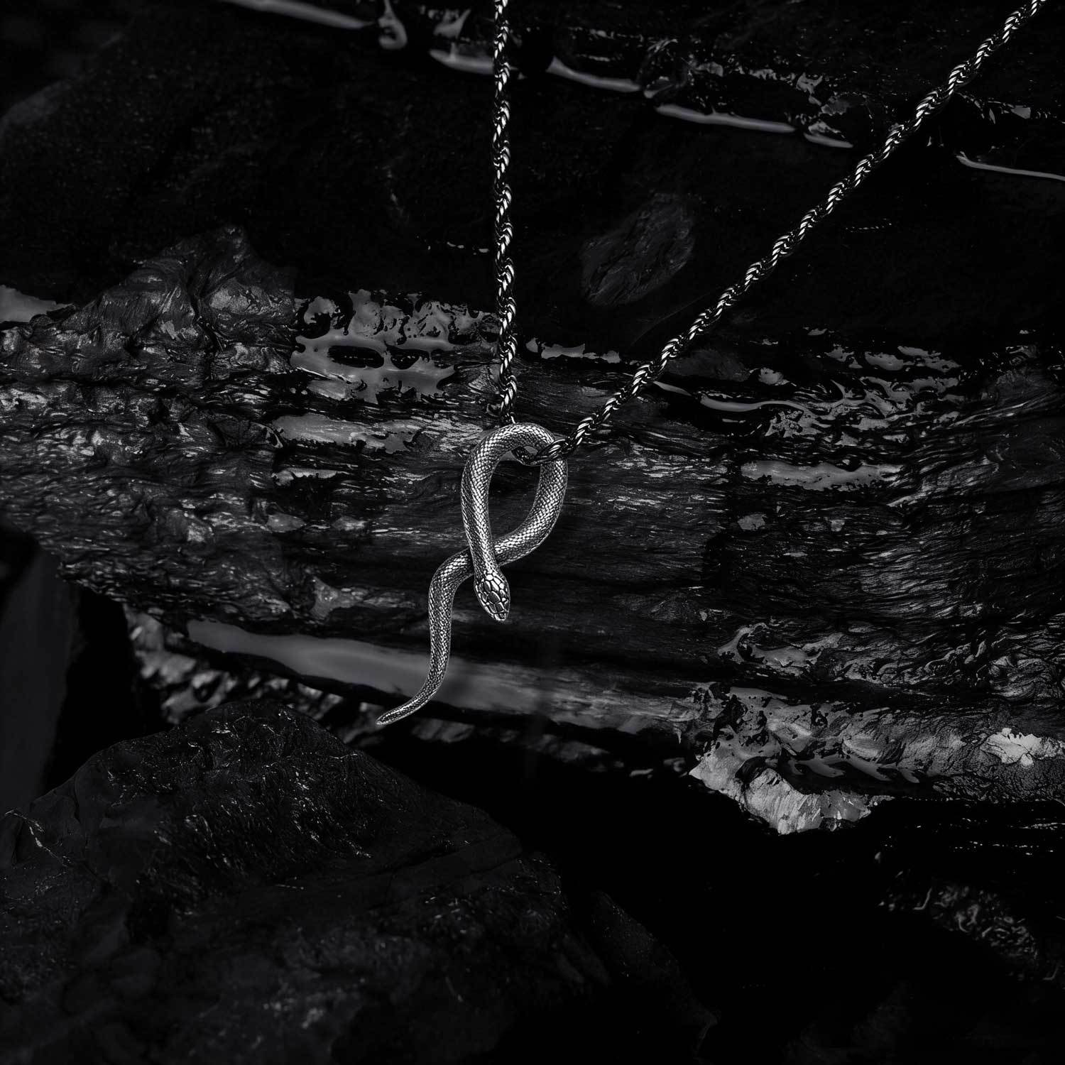 Gothic Snake Sculptural Necklace