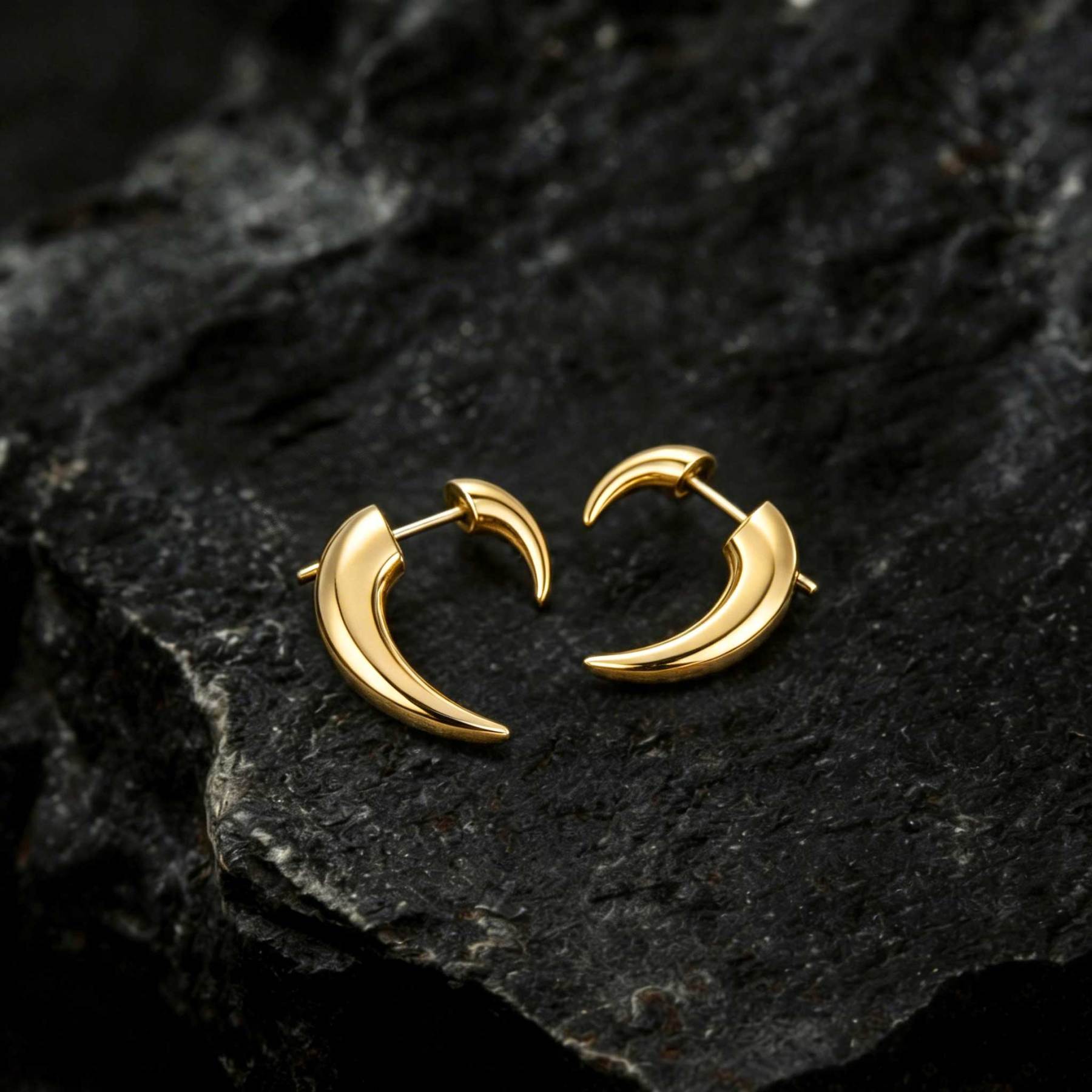 Horn Stud Earrings