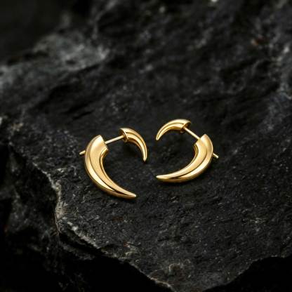 Horn Stud Earrings