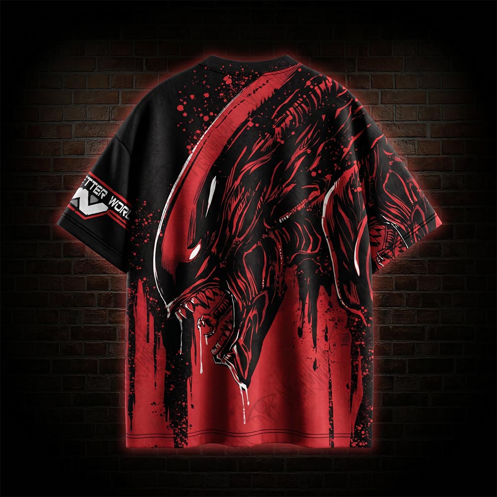 Retro Alien Building Better Worlds Graphic T-shirt