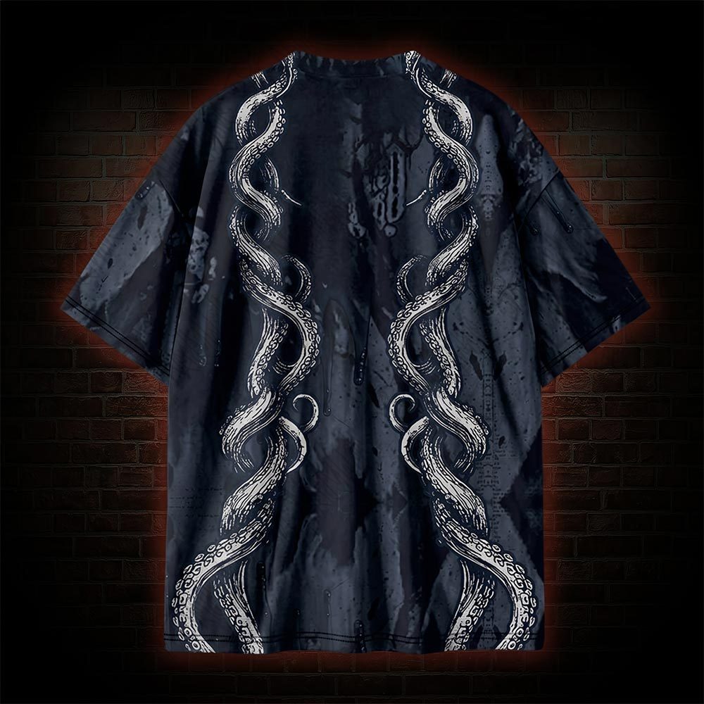 Retro Cthulhu Occult Graphic T-shirt