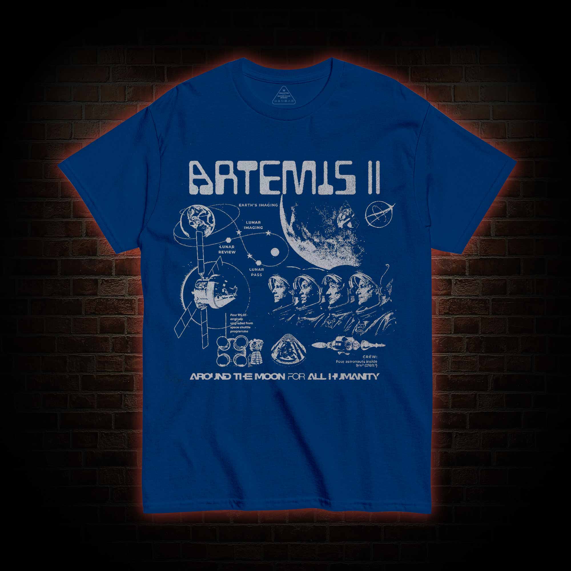 Around the Moon for All Humanity T-shirt