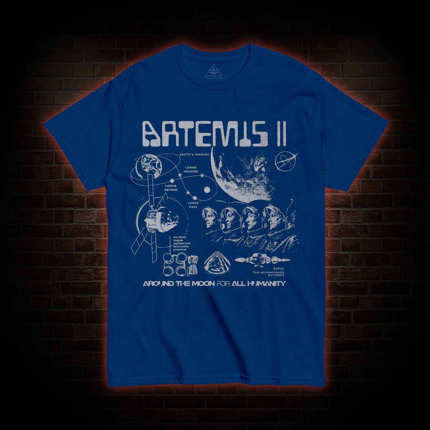 Around the Moon for All Humanity T-shirt