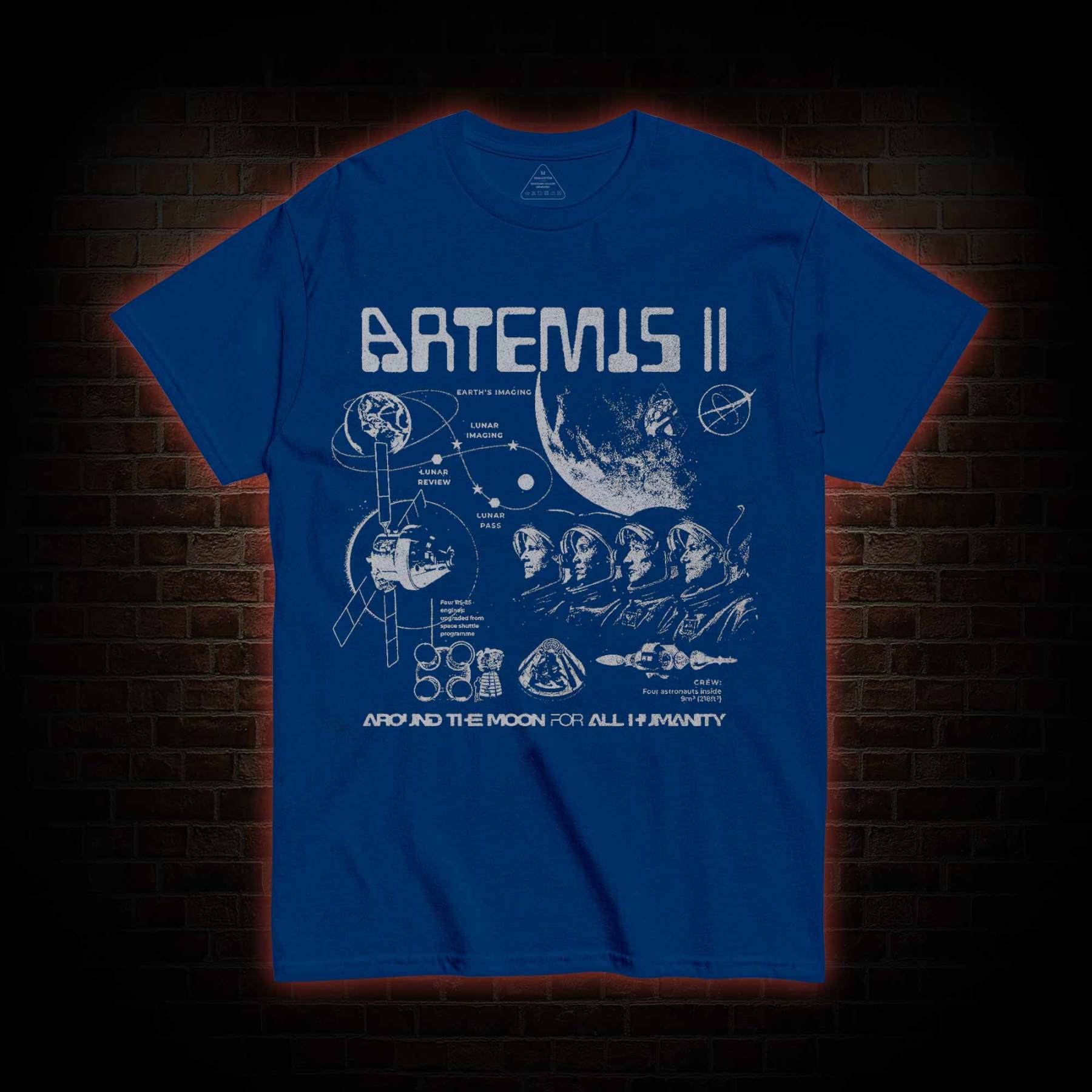 Around the Moon for All Humanity T-shirt