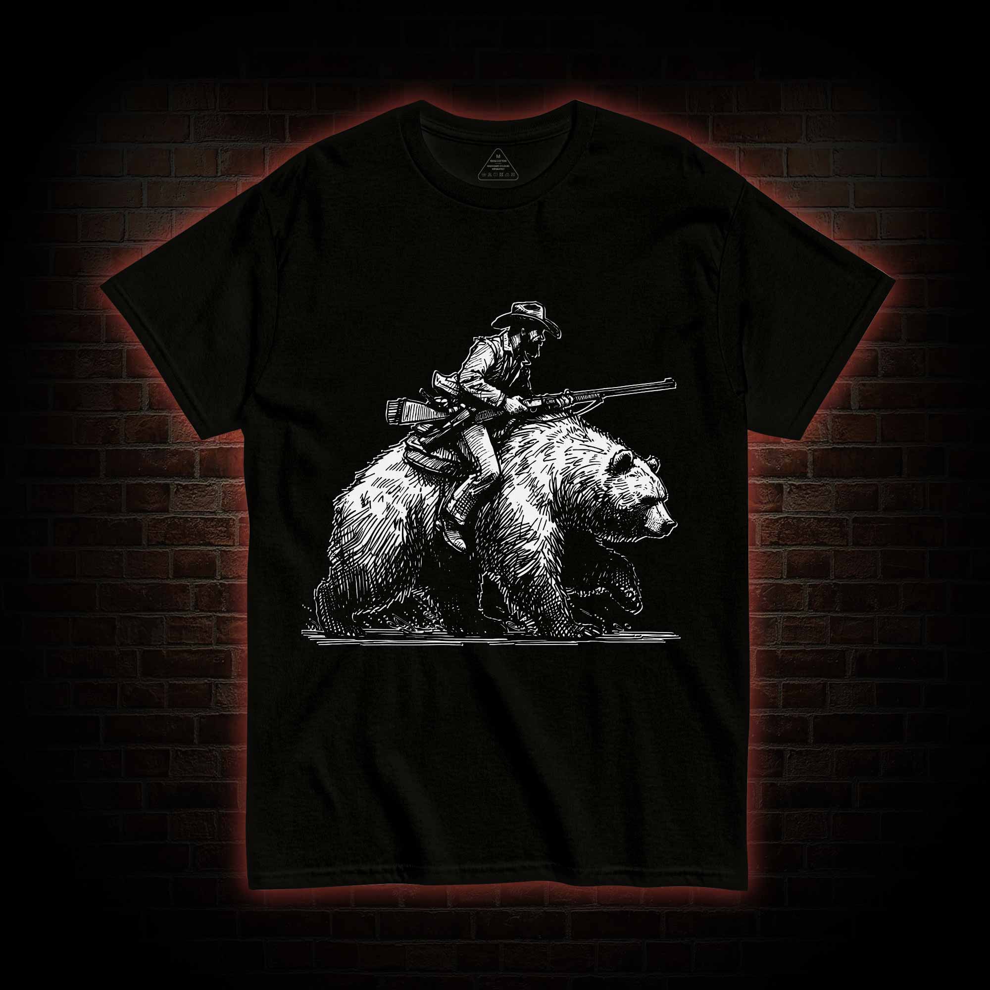 Cowboy Riding a Bear T-shirt