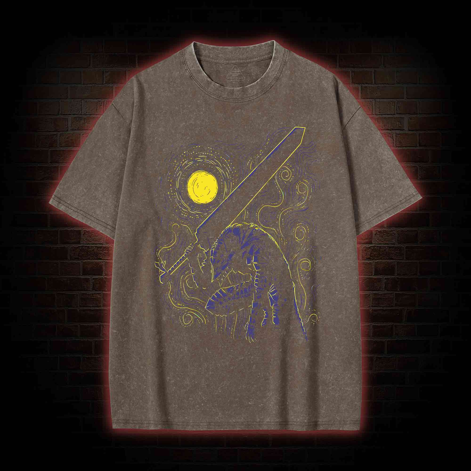 Impressionist Swordsman Washed T-Shirt