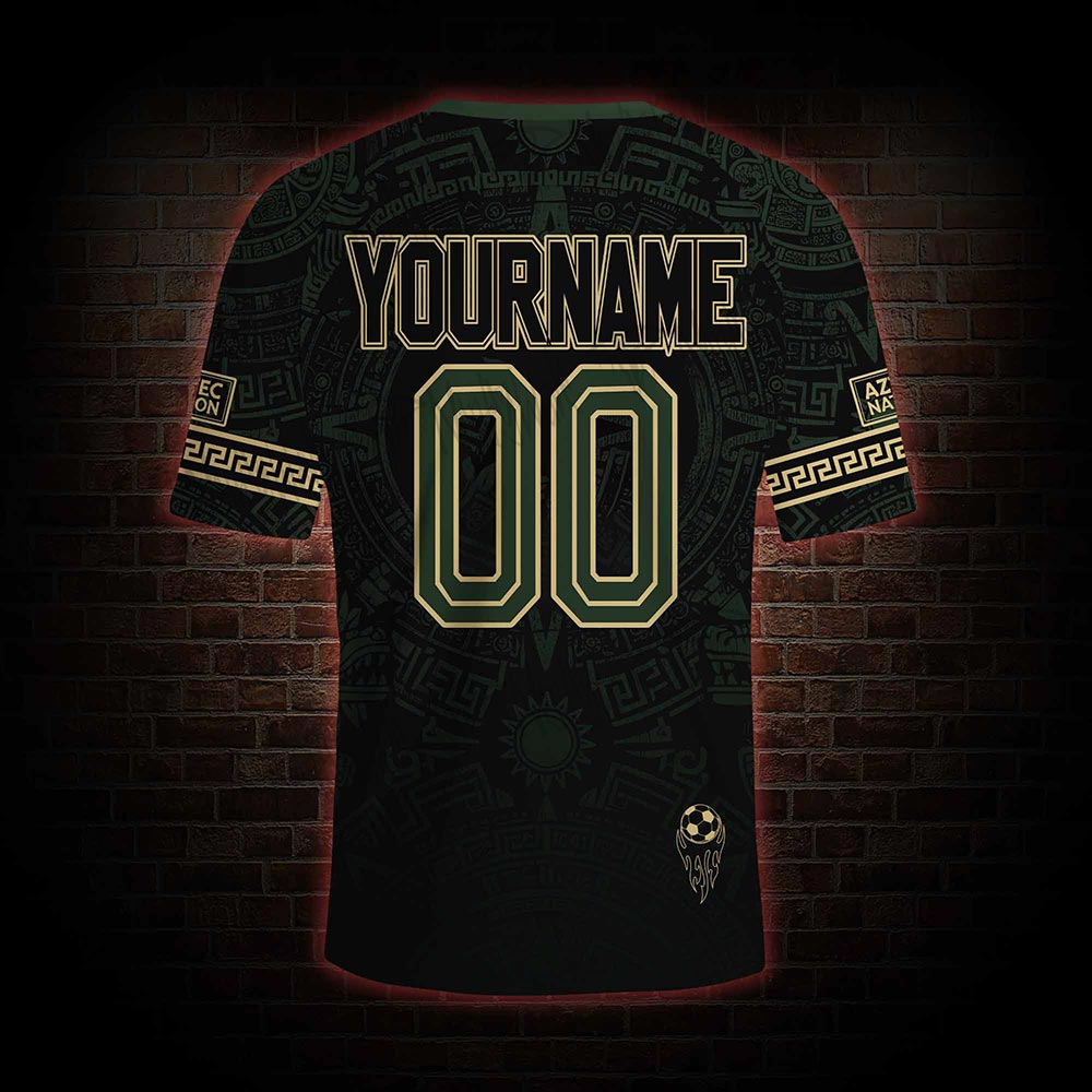 Personalized Mexico Sun God Football Jersey