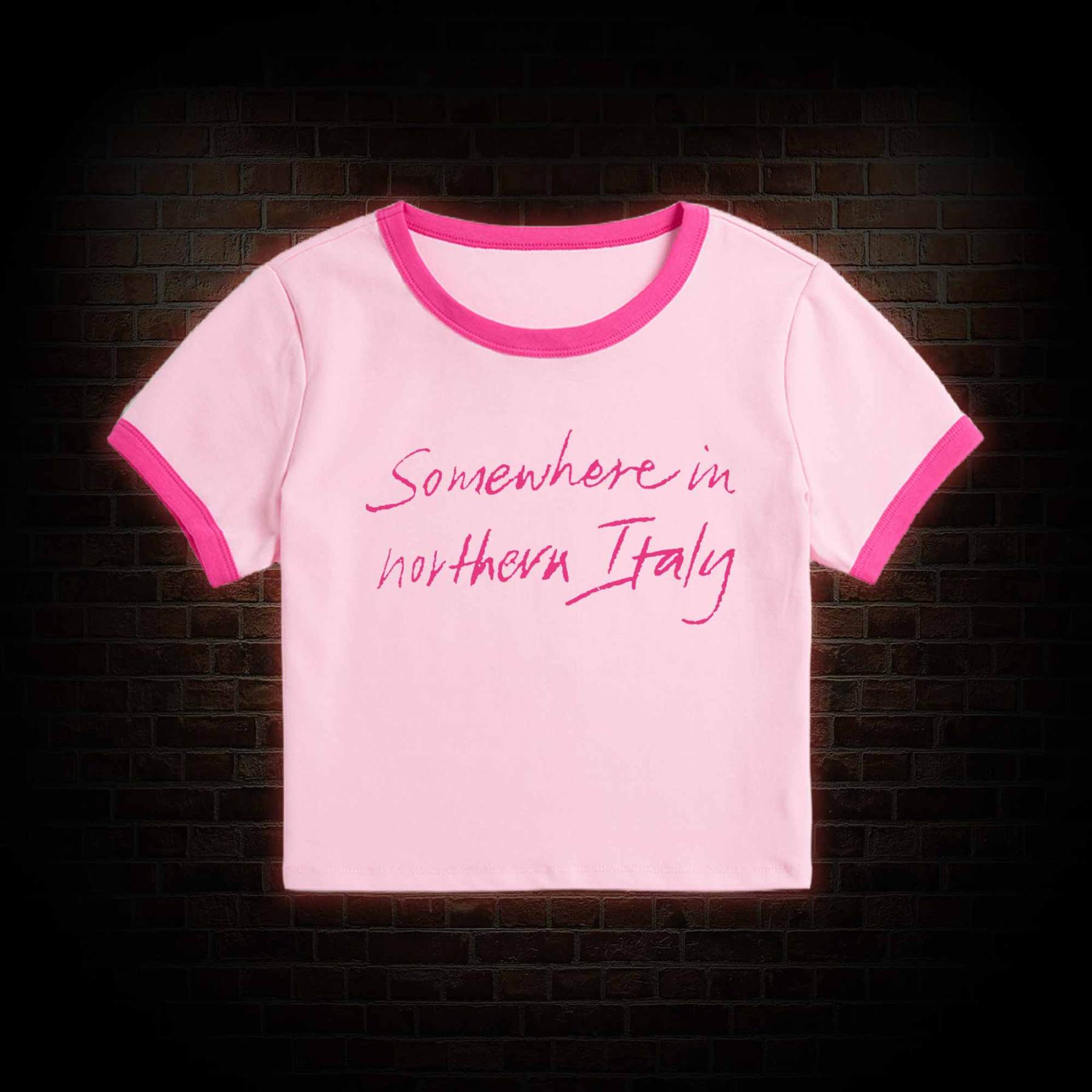 Somewhere In Northern Italy Slim Crop T-Shirts