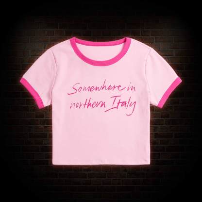 Somewhere In Northern Italy Slim Crop T-Shirts