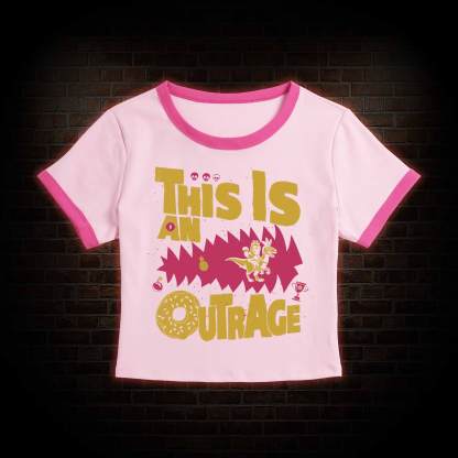 This is an Outrage Baby Tee