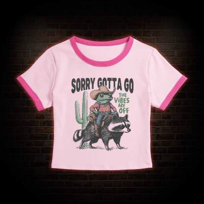 Cowboy Frog Riding Raccoon Baby Tee