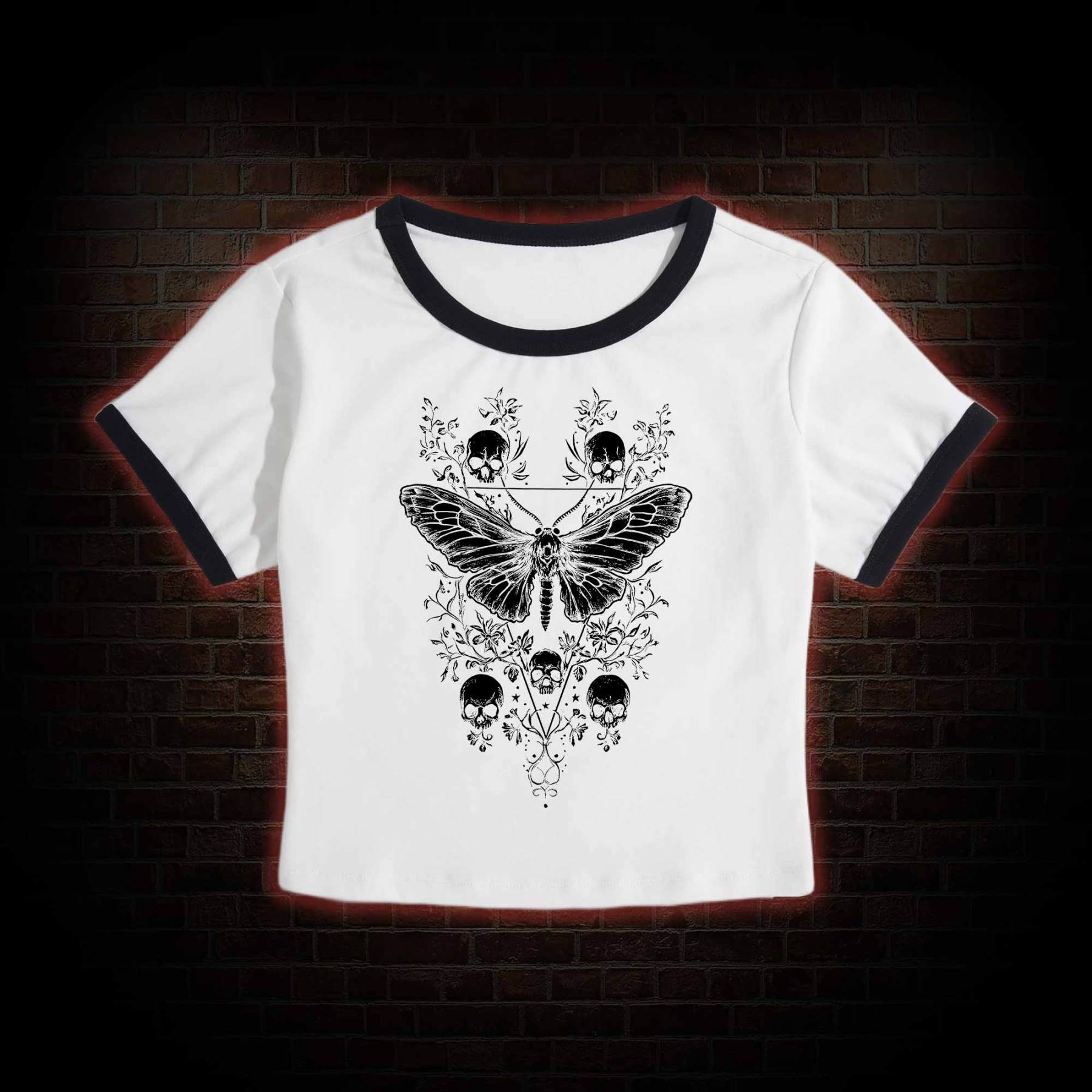 Skull Moth Baby Tee