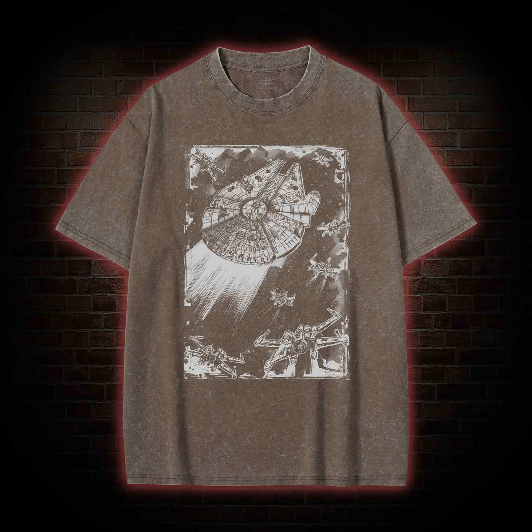 Vintage Space Ship Washed T-Shirt