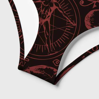 Occultism Women's Adjustable Tie-Strap Bikini