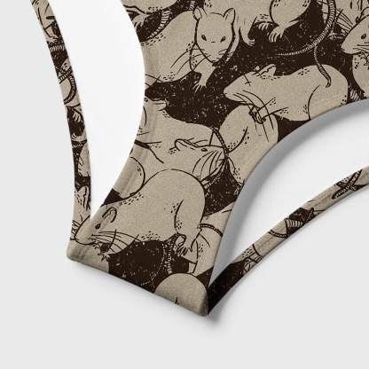 Black Death Women's Adjustable Tie-Strap Bikini