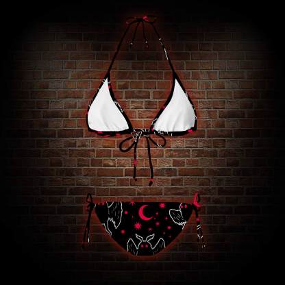 Mothman Night Women's Adjustable Tie-Strap Bikini