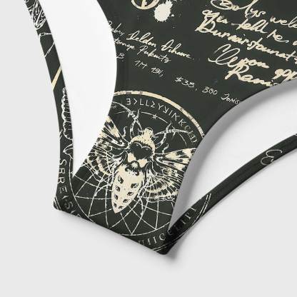 Retro Insects Women's Adjustable Tie-Strap Bikini