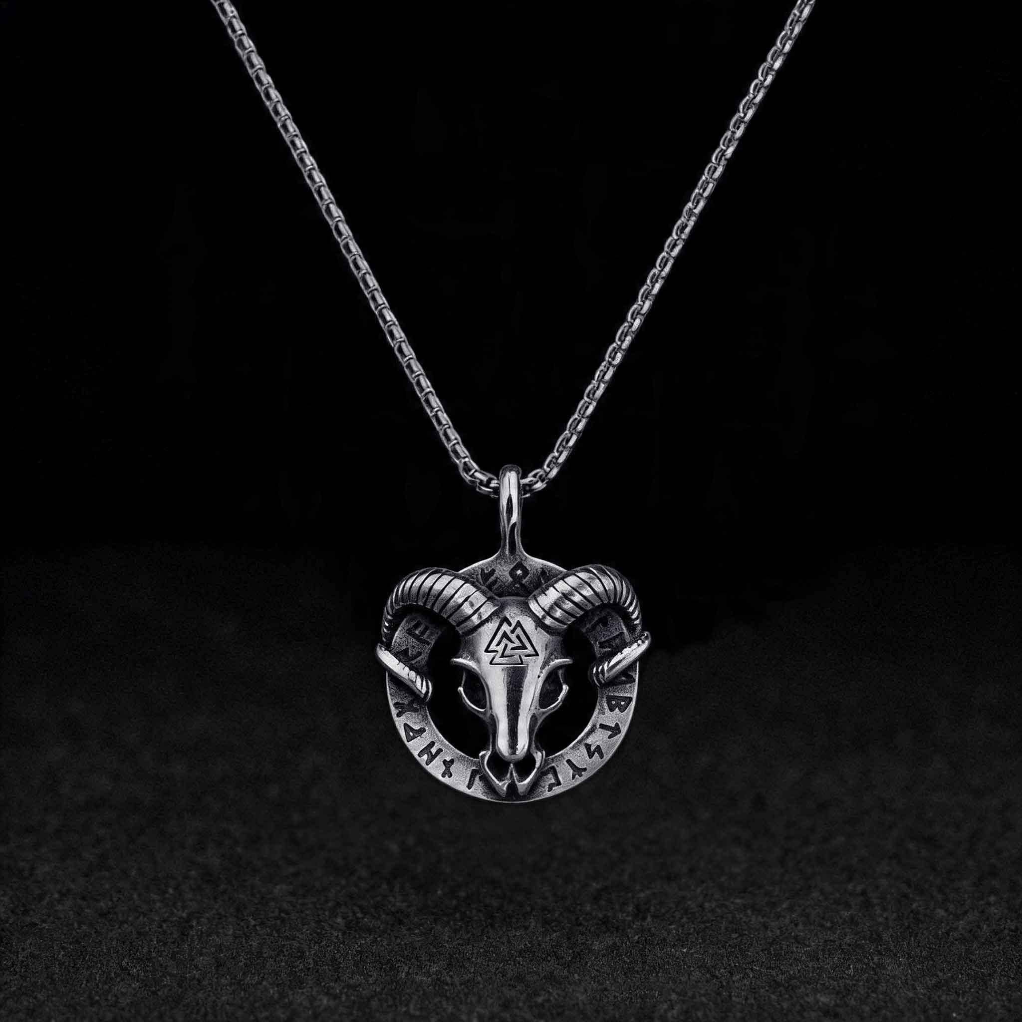 Viking Goat's Head Necklace