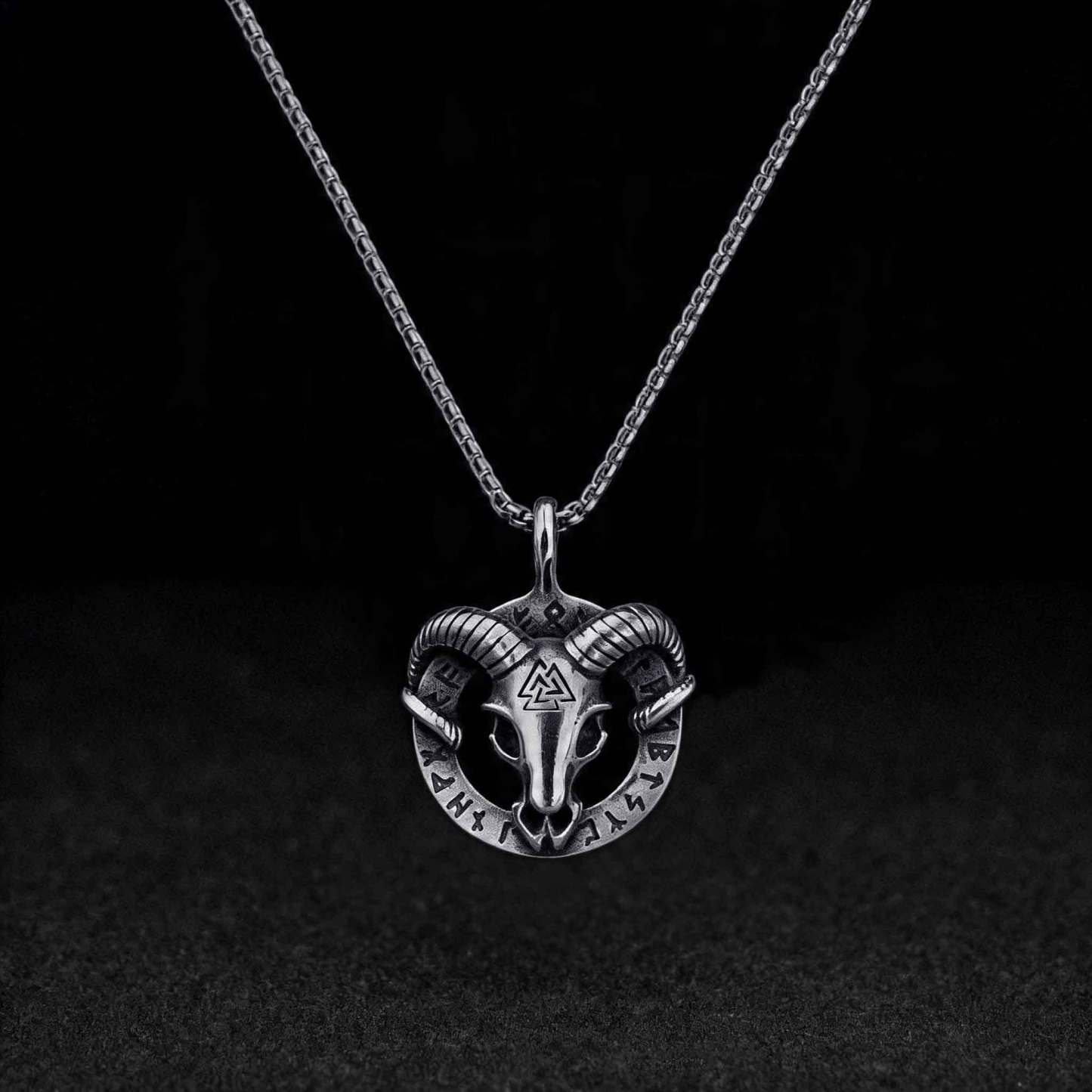 Viking Goat's Head Necklace